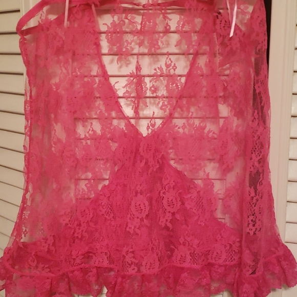❤️Nwt Victoria's secret large pink lingerie c thru - Picture 3 of 7